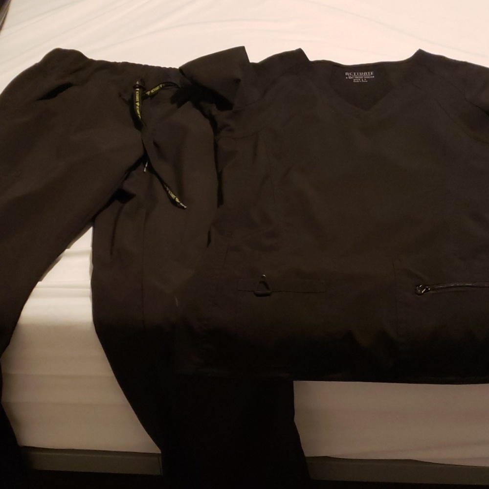 Black activate by med couture scrubs! Both size S